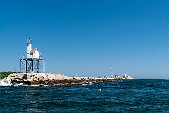 Eastern Point Light View of End of Half Mile Jetty